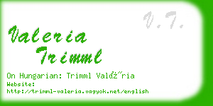 valeria trimml business card